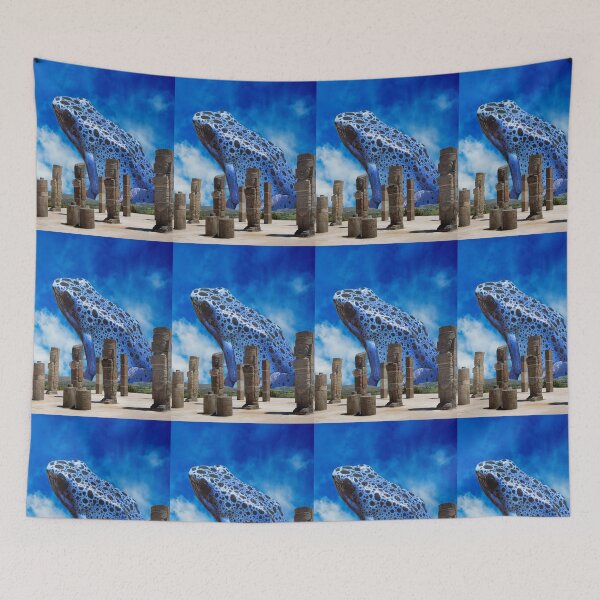 Item preview,  Toltec Temple Ruins In Mexico & Blue Dart Poison Frog designed and sold by CannyGoods.