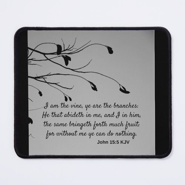 Item preview, John 15:5 King James Version Bible Verse 2 designed and sold by Caregiverology.