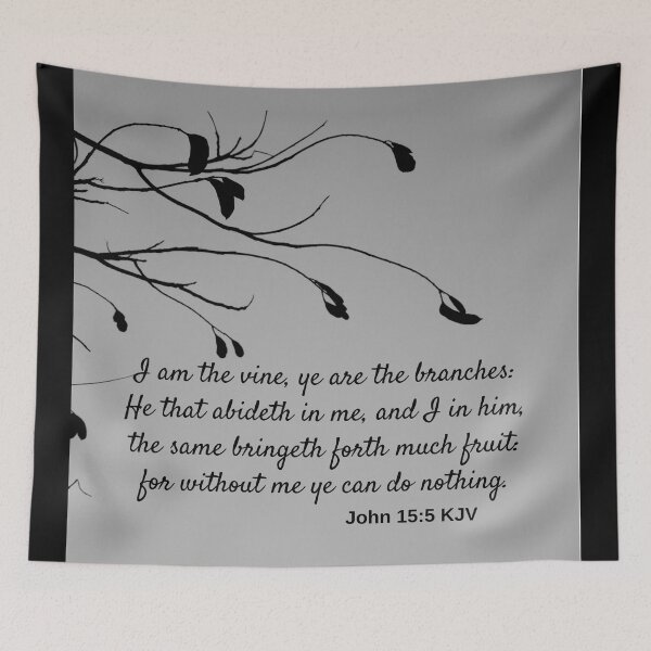Item preview, John 15:5 King James Version Bible Verse 2 designed and sold by Caregiverology.