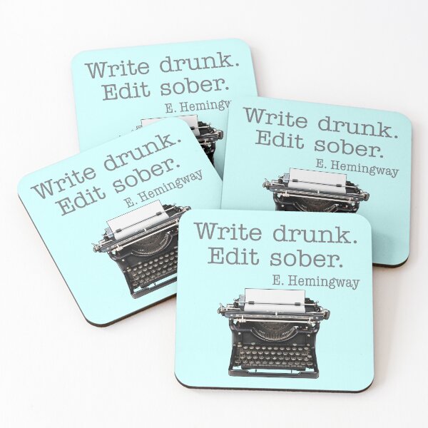 Item preview, Write Drunk, Edit Sober, Gifts for book lovers designed and sold by Futurebeachbum.