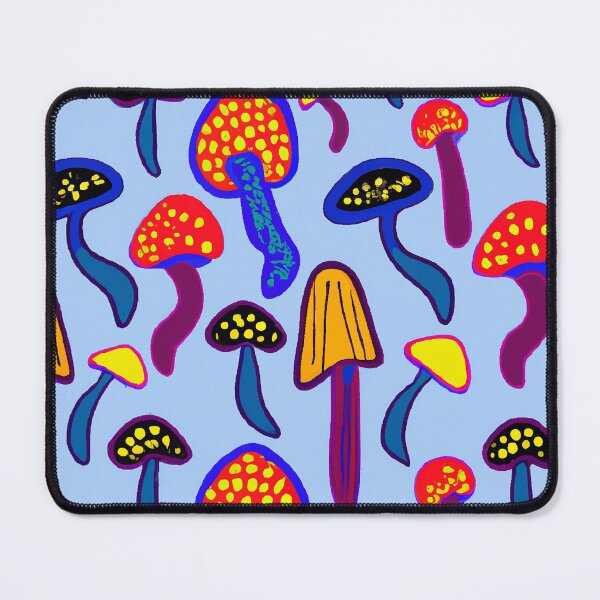 Item preview, Painted children's drawing colorful mushrooms designed and sold by HappyTrippy.