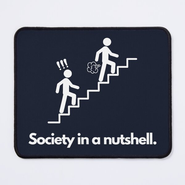 Item preview, Society in a nutshell. Walking up stairs. designed and sold by Expressive Vision.
