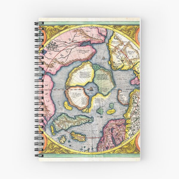 Item preview, First map of the North Pole - Arctic Ancient Wall Map from 1606 designed and sold by NewNomads.