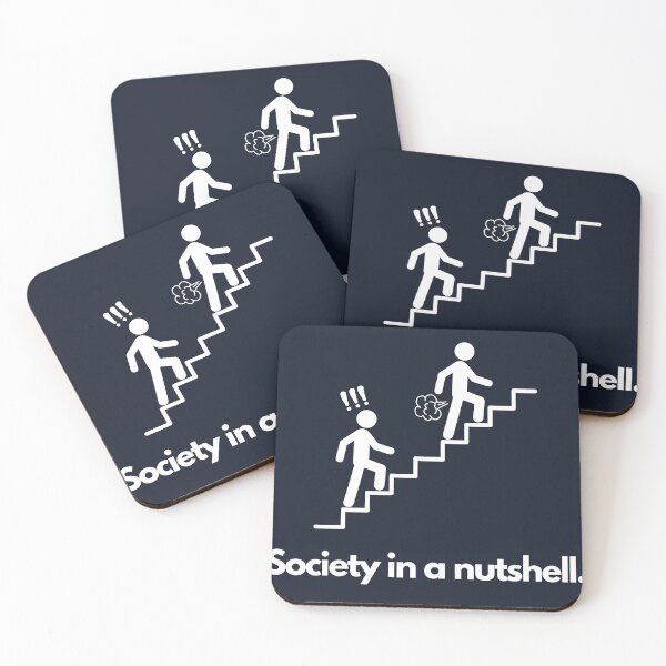 Item preview, Society in a nutshell. Walking up stairs. designed and sold by Expressive Vision.