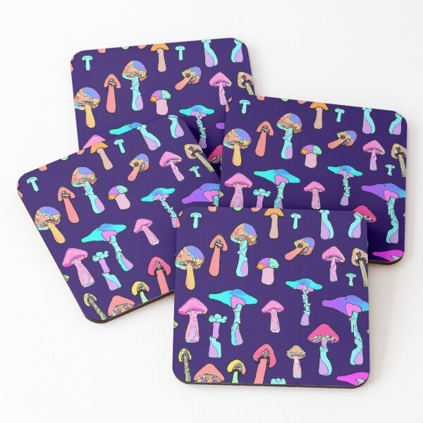 Item preview, Painted children's drawing colorful mushrooms designed and sold by HappyTrippy.