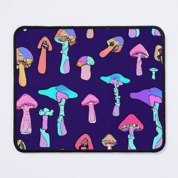 Item preview, Painted children's drawing colorful mushrooms designed and sold by HappyTrippy.