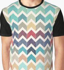 Watercolor Chevron Pattern Graphic T-Shirt