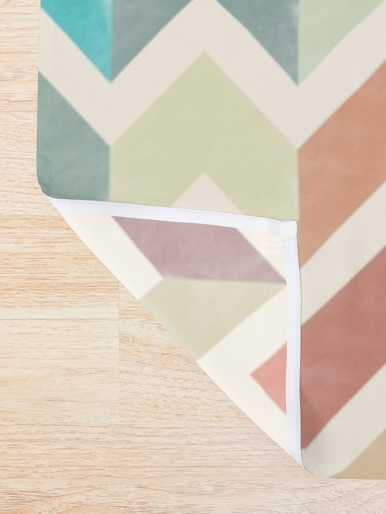 Alternate view of Watercolor Chevron Pattern Shower Curtain