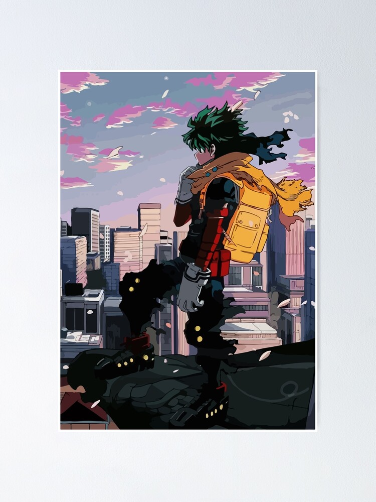 Izuku Midoriya Fanart Print // Hero Anime Anime Manga // Dark Deku ...