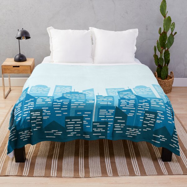 Item preview, blue urban city landscape with skycraper and building designed and sold by Ijjul322.