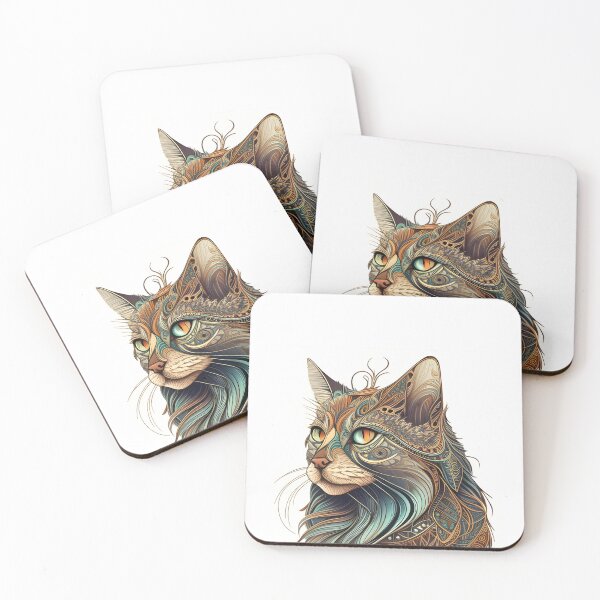 Item preview, The Cat Art Boho Style designed and sold by tranb0644.