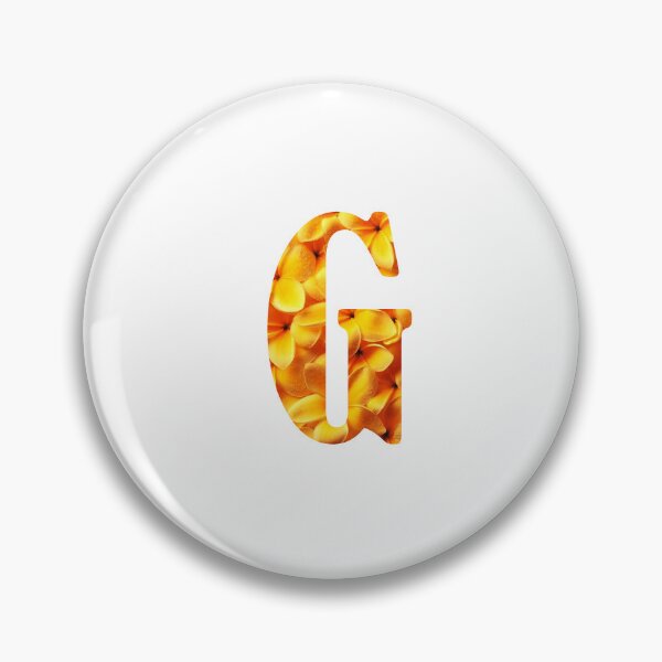 Artikelvorschau, G Botanical Monogram. Detailed YELLOW Flowers Drawing Sticker entworfen und verkauft von Cici-Chan.