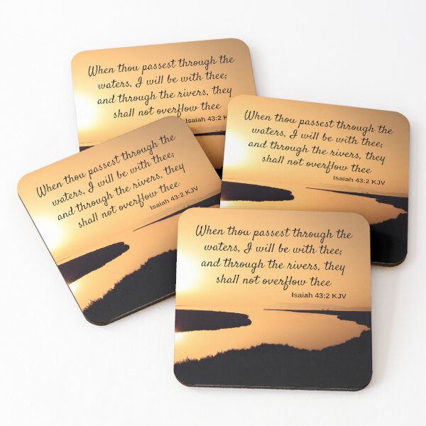 Item preview, Isaiah 43:2 King James Version Bible Verse: Water designed and sold by Caregiverology.