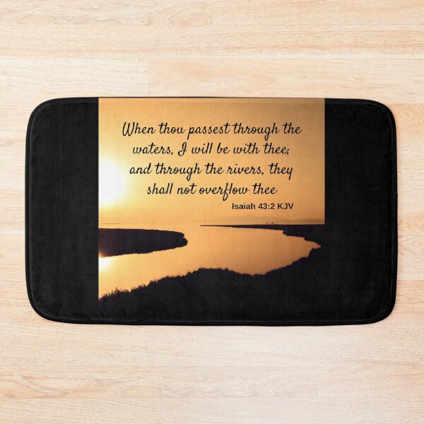 Item preview, Isaiah 43:2 King James Version Bible Verse: Water designed and sold by Caregiverology.