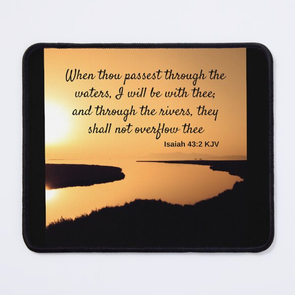 Item preview, Isaiah 43:2 King James Version Bible Verse: Water designed and sold by Caregiverology.