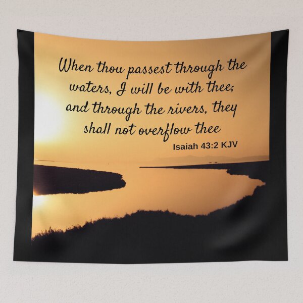 Item preview, Isaiah 43:2 King James Version Bible Verse: Water designed and sold by Caregiverology.