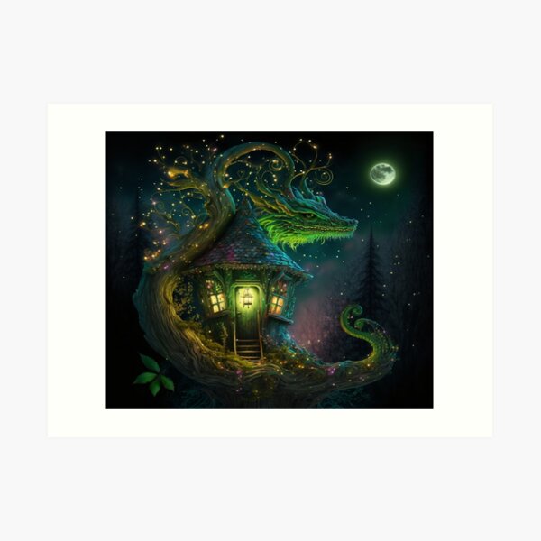 Forest Dragon Art Board Print for Sale by NightWispStudio
