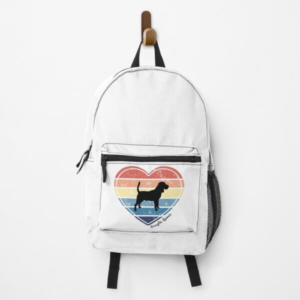 Item preview, Beagle Lover Retro Sunset Heart designed and sold by Print-A-Joke.