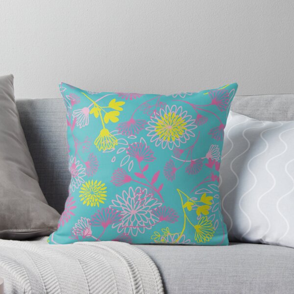 Item preview, Neon Pastel Calendulas. Floral Simple Wildflowers Seamless Pattern. designed and sold by LotusBlanc.