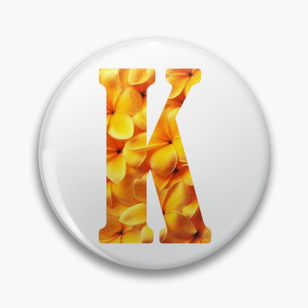 Artikelvorschau, K Botanical Monogram. Detailed YELLOW Flowers Drawing Sticker entworfen und verkauft von Cici-Chan.