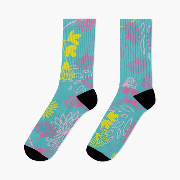Item preview, Neon Pastel Calendulas. Floral Simple Wildflowers Seamless Pattern. designed and sold by LotusBlanc.