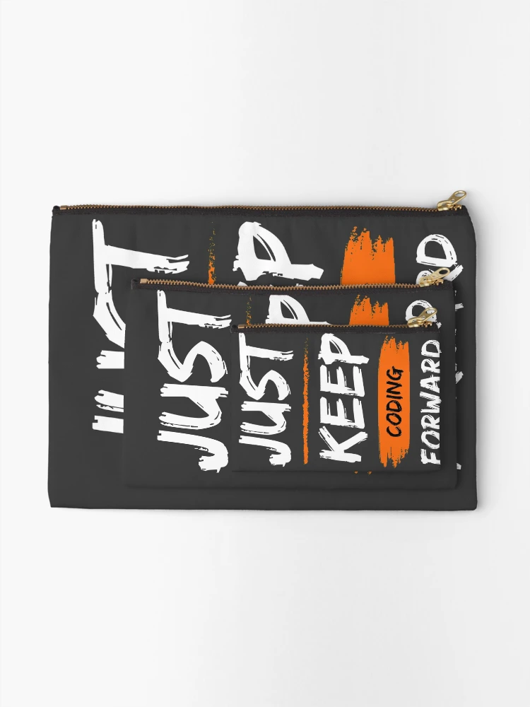 Thumbnail 2 of 4, Zipper Pouch, Just keep coding forward designed and sold by ArduinoFactory.