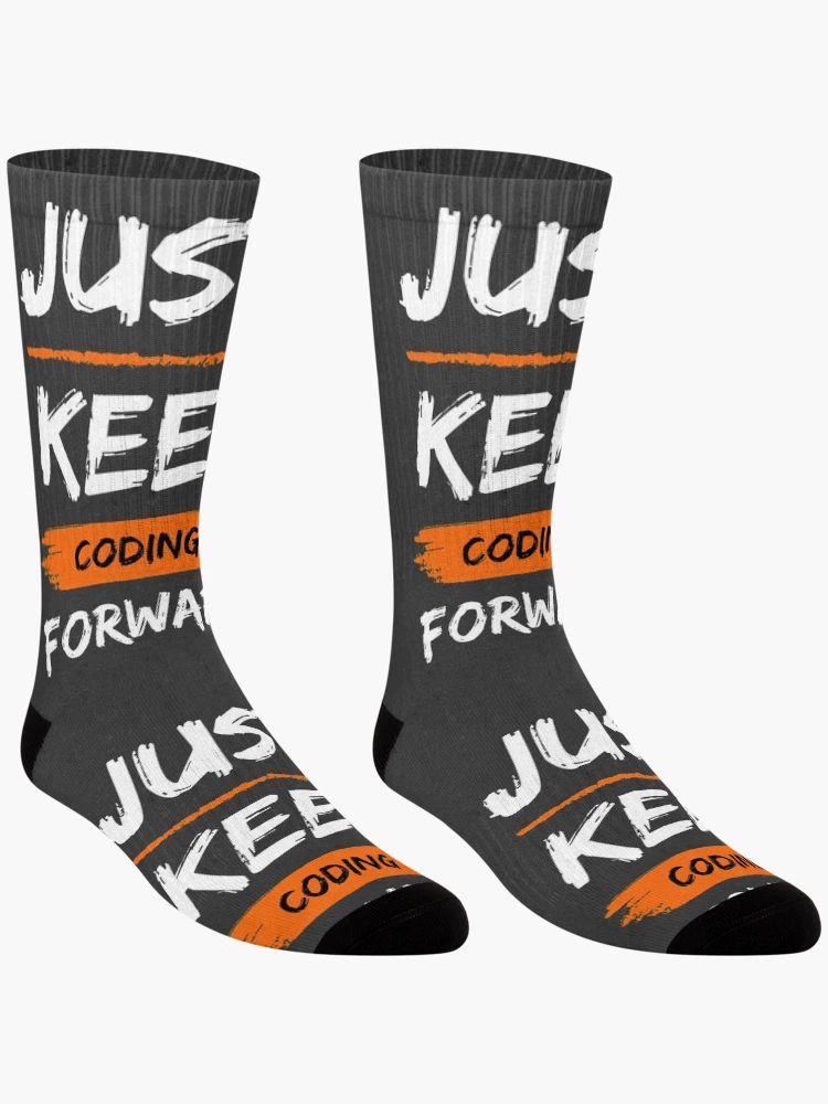 Thumbnail 3 of 5, Socks, Just keep coding forward designed and sold by ArduinoFactory.