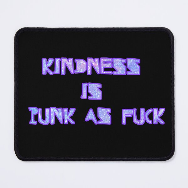 Item preview, Kindness is Punk AF Purple Glitter Grunge Text  designed and sold by JauntyFox.
