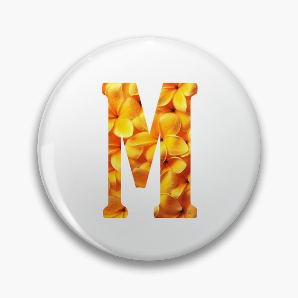 Artikelvorschau, M Botanical Monogram. Detailed YELLOW Flowers Drawing Sticker entworfen und verkauft von Cici-Chan.