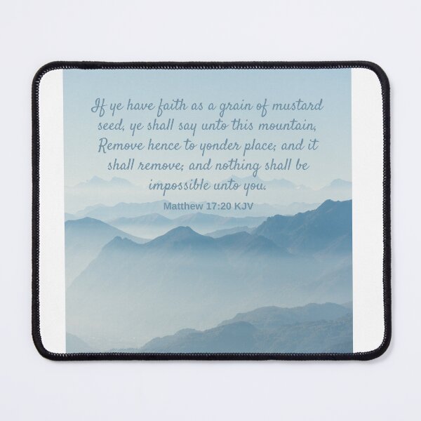 Item preview, Matthew 17:20 King James Version Bible Verse designed and sold by Caregiverology.