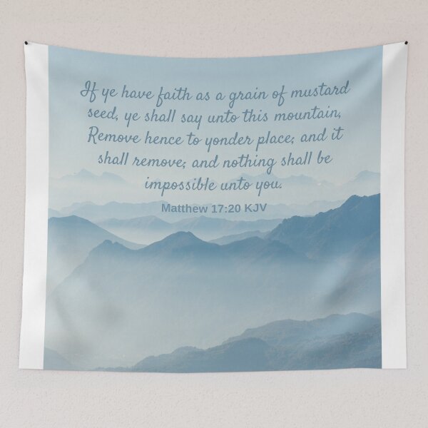Item preview, Matthew 17:20 King James Version Bible Verse designed and sold by Caregiverology.