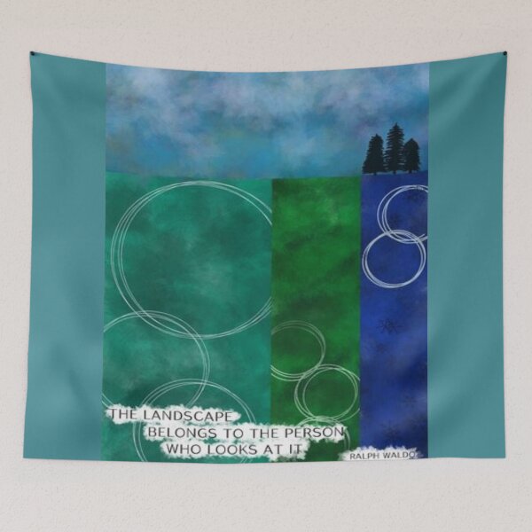 Item preview, Ralph Waldo Emerson Quote - The Landscape Belongs To The Person Who Looks At It designed and sold by LethalPixieDust.