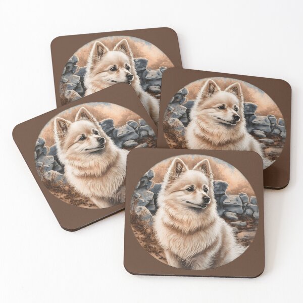 Item preview, Sand-Colored American Eskimo Dog designed and sold by DoggyDevotion.
