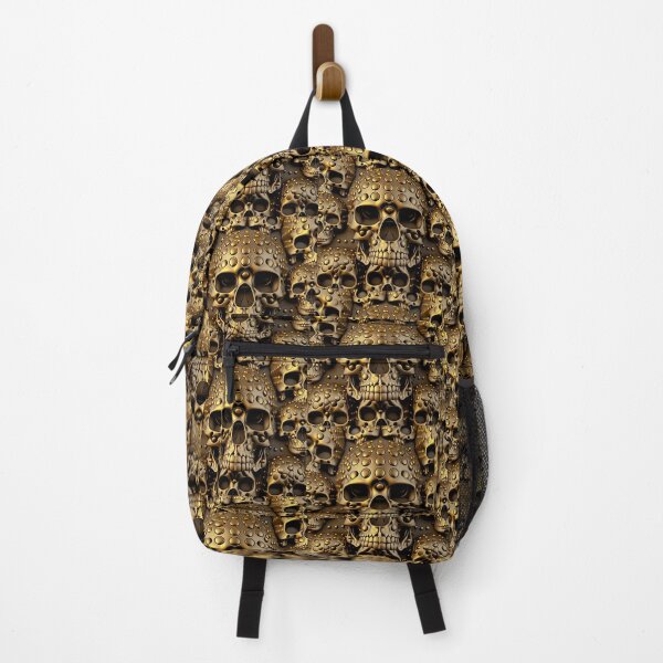 Item preview, Golden skull art designed and sold by Simone Davino.