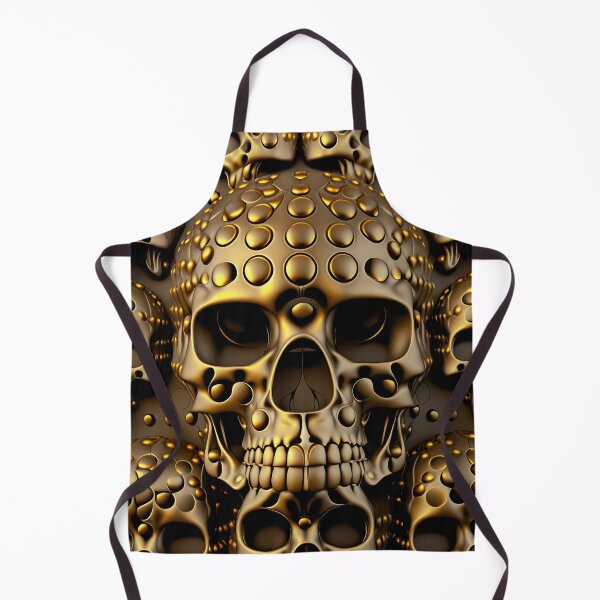 Item preview, Golden skull art designed and sold by Simone Davino.