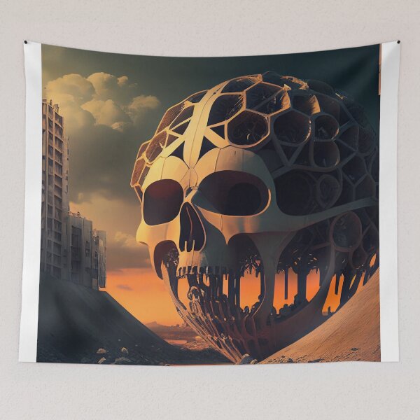 Item preview, Skull landscape art designed and sold by Simone Davino.