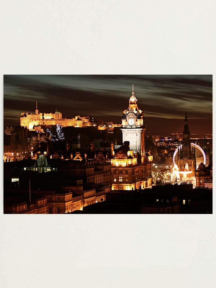 Alternate view of Edinburgh at Night Photographic Print