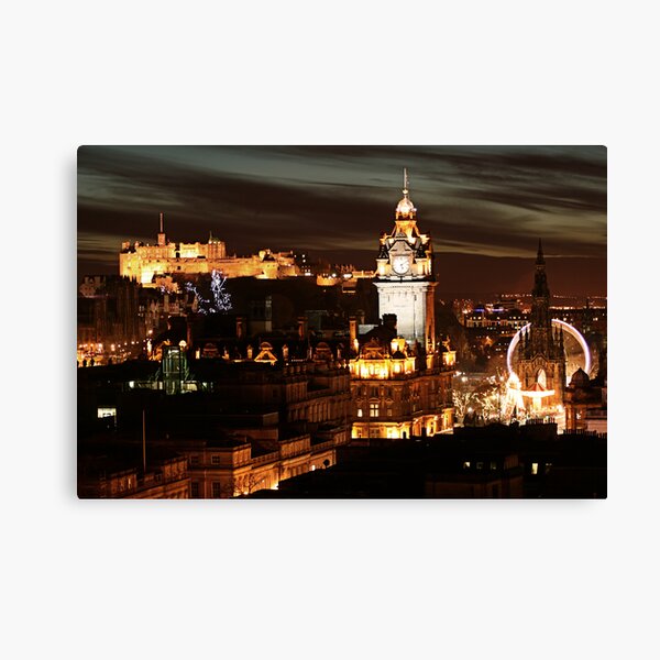 Edinburgh at Night Canvas Print