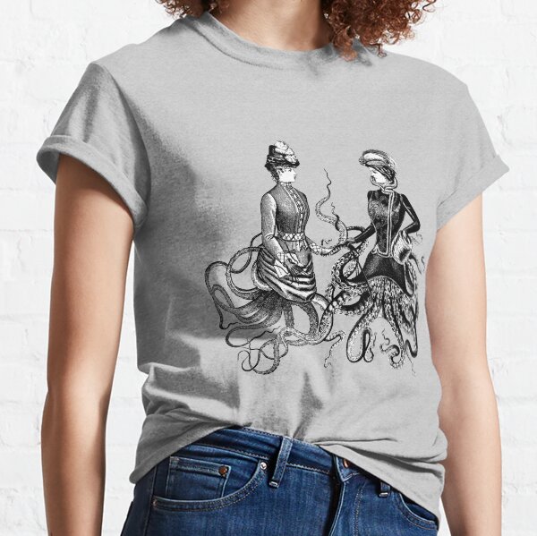 Item preview, Victorian octopus women chatting designed and sold by monsterplanet.