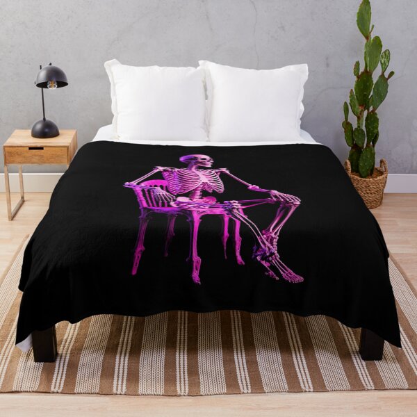 Item preview, Pink skeleton skull art designed and sold by Simone Davino.