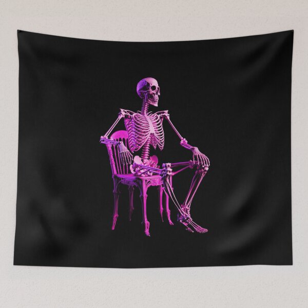 Item preview, Pink skeleton skull art designed and sold by Simone Davino.