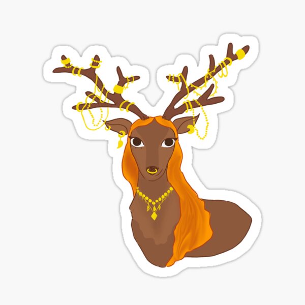 Sacred Deer Cartoon Sticker