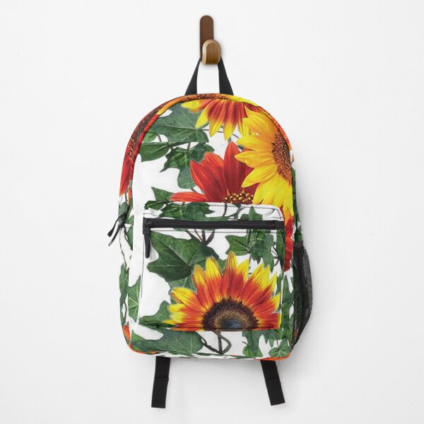 Item preview, SUNFLOWERS GREEN IVY GARDEN DESIGN WHITE ART designed and sold by sharlesart.