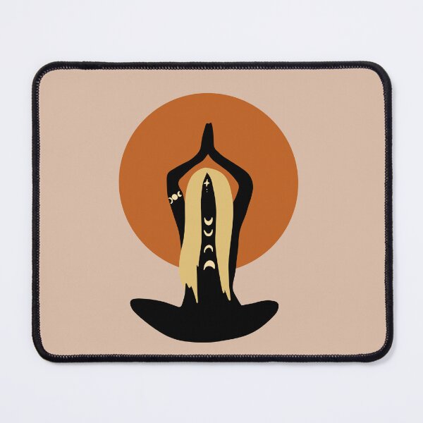 Artikelvorschau, Frauen-Yoga-Silhouette-Meditation entworfen und verkauft von Lizvole.
