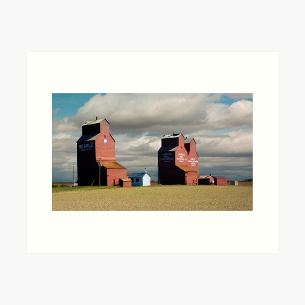 Grain Elevators, Rowley Alberta Art Print
