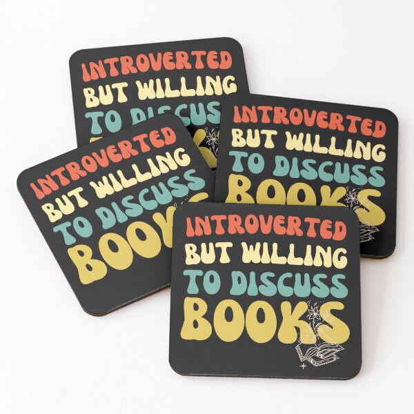 Item preview, Introverted But Willing To Discuss Books Retro Colors designed and sold by ZingAndPep.
