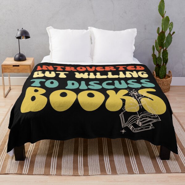 Item preview, Introverted But Willing To Discuss Books Retro Colors designed and sold by ZingAndPep.
