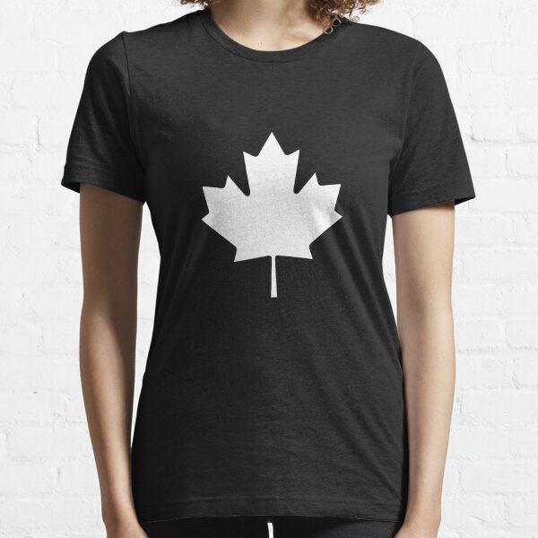 Shop4Ever Men's Canada Red with Leaf Canadian Flag Raglan Baseball Shirt  Small White/Black 