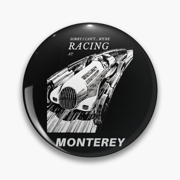 Item preview, I can't we're racing at Monterey, California, USA - Motorsport Car Racing Raceway Vintage Poster designed and sold by Vintage-TM.