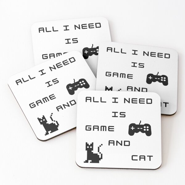 Item preview, ALL I NEED IS GAME AND CAT designed and sold by not-design.